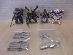 【送込】バンダイ　モビルスーツアンサンブル　4個　ダブルオーガンダム、X2他