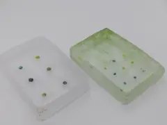 ガラス作家：能登朝奈　パート・ド・ヴェール　3連小皿 ガラス作家：能登朝奈 パート・ド・ヴェール 3連小皿