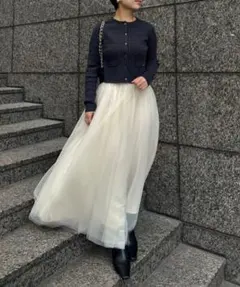 anuans シアーボリュームチュールスカート アニュアンス