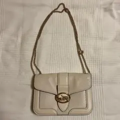 COACH ショルダーバッグ ホワイト ゴールドチェーンのサムネイル