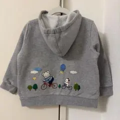【未使用に近い】familiarファミリア　ファミくんパーカー　リアくん刺繍90