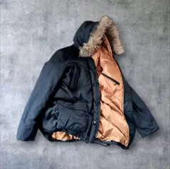 n2b✦ ラクーンファー　ダウンジャケット y2kブラック