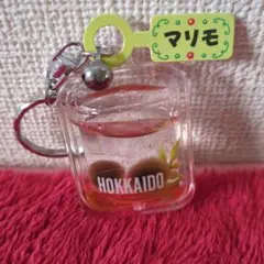 北海道土産　マリモ　キーホルダー　ストラップ　ピンク