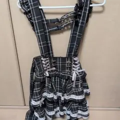 lizlisa はしごチェックティアードスカパン