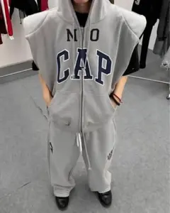 PROJECT G/R NO CAP ノースリーブ ジップパーカー