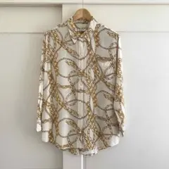 EQUIPMENT FEMME シルクチェーンプリントシャツ CELINE 美品のサムネイル
