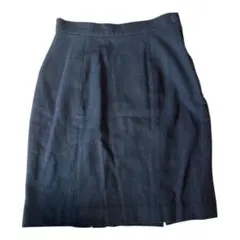 SCOOP ブラック ウール スカート シンプル フォーマル カジュアル