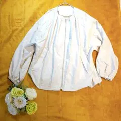 極美品 Gleeful (M) ギャザー ショートジャケット アイボリー
