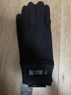 ストレッチ素材 黒手袋 裏起毛