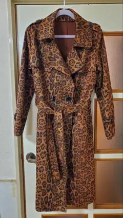レオパード柄 トレンチロングコート