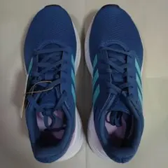 adidas 青 スニーカー 23.5cm　ジュニア