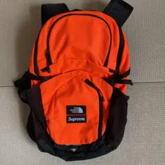 激レア【シュプリーム×ノースフェイス】コラボ限定ダブルネーム リュック オレンジ