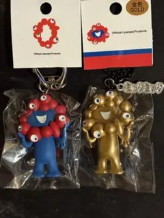 万博　ミャクミャク　立体PVCキーホルダー　ゴールド　ノーマル　金