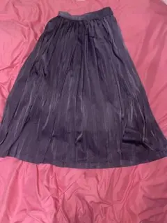 古着 紫 ロングプリーツスカート