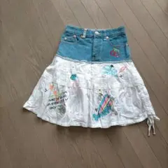 最終お値下げ★ANGEL BLUE★ デニム切替スカート 140cm