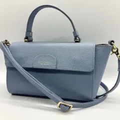 ブルーレーベルクレストブリッジ 2way ミニショルダーバッグ くすみブルー