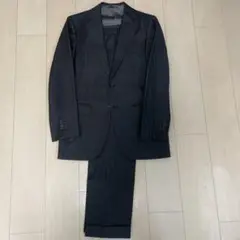 Beams ビームス　ダークグレー ストライプ スーツセットアップ　46