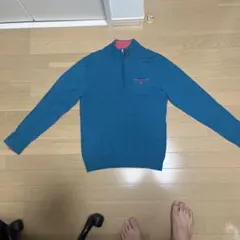 BURBERRY BLACK LABEL 青 ニットセーター