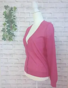 【UNIQLO】ユニクロ　レディース　長袖カーディガン　ピンク　S