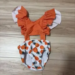 ベビー水着 フリル付き パイナップル柄