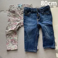 デニムパンツ、まとめ売り、花柄、調整可能、保育園、長ズボン