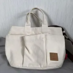 PEANUTS スヌーピー アイボリー キャンバス ショルダーバッグ