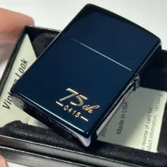 ジッポー　ピース　ブルーチタン　75周年