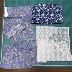 ハギレ まとめ売り　大きいのから小さいのまで色々素材　総重量約1100g