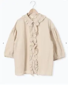 サマンサモスモス✿クロスリネン✿フリルブラウス