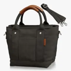 早者勝！新品ミニトートバック　ブラックキャンバストートバッグ