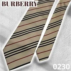 BURBERRY バーバリー シルクネクタイ イタリア製 ノバカラー ストライプのサムネイル