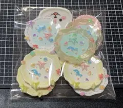 海洋生物デザインプレートMIXデコレーションパーツ11個入り