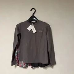 新品 solbois 長袖カットソー 花柄切替デザイン