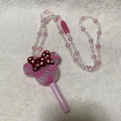 ディズニーリゾート　ミニー　キャンディ型 光る　ペンダント　ピンク