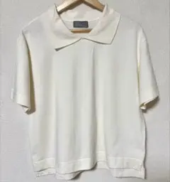 未使用級 Ballsey パールメッシュ コンビ ポロカラー プルオーバー