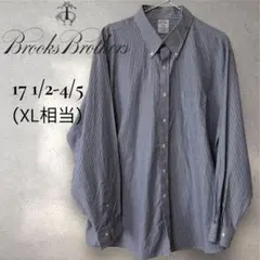 Brooks Brothers ノンアイロン ブルーストライプシャツ XL相当