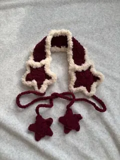 星型ワインレッド耳あて イヤーマフ