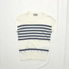 【美品】JOHN SMEDLEY シーアイランドコットン ボーダーニット 近年のサムネイル