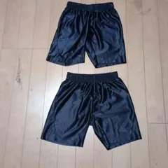 サッカーポリエステルパンツ黒サイズ160　2枚セット