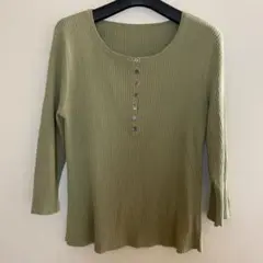 レリアン★七部袖リブトップス