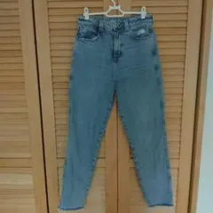 ザラ　ダメージ加工　 ハイウエストデニム