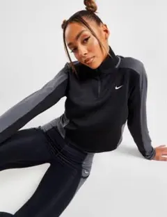 L 新品 NIKE プロ ランニングトップ 長袖 ミッドレイヤー 黒