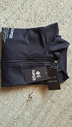 新品 Kaepa ハーフジップ 半袖シャツ ブラックのサムネイル