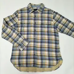 GAP 長袖 チェックシャツ ブルー イエローのサムネイル