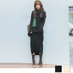 ☆新品☆ロングワンピ☆ワンピ☆白☆ニット☆セーター☆タートルネック☆送料込み