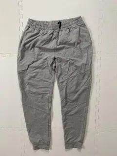グレー ジョガーパンツ コットン混紡　灰色