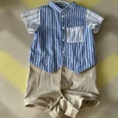 ブランシェス カバーオール ショートオール セパレート風 ロンパース 男の子