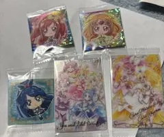 プリキュア 円亜久里　キュアミューズ　調辺アコ　キュアエース　シールとカード