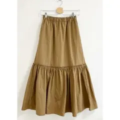 m682_IENA 美品◆Olmetex ナイロンティアードスカート 36