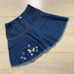 ［美品］アナスイミニ　フリンジデニムスカート